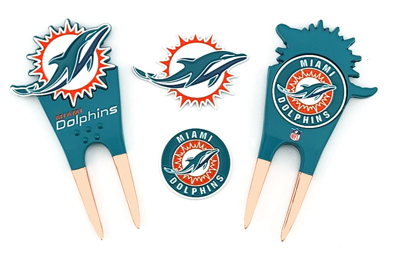 Miami Dolphins 2 Ballmarker Divot Tool