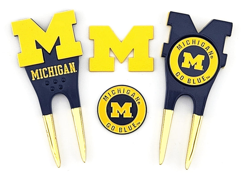 Michigan Wolverines 2 Ballmarker Divot Tool